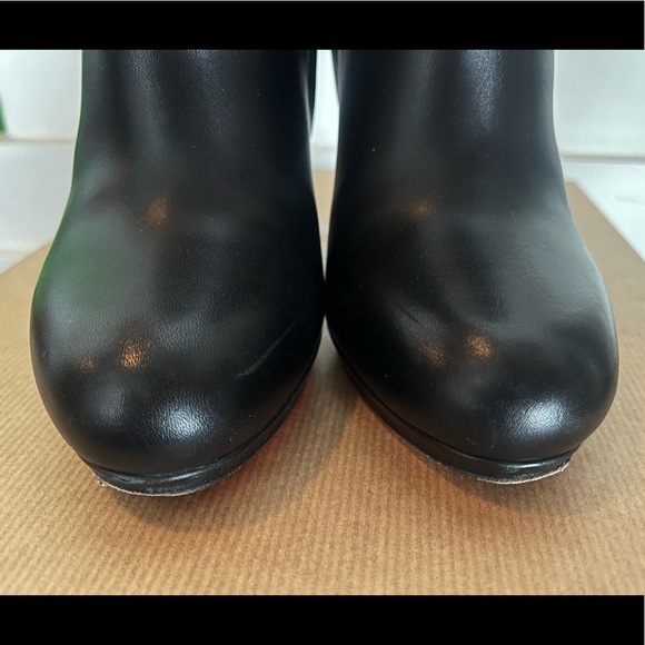 Christian Louboutin Bella Top 120 Ankle Boot Bootie Calf Black Size 38 - Picture 16 of 16